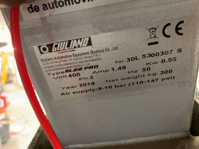 1068408-10 Automatic tire changer Giuliano SL22 PRO -2019