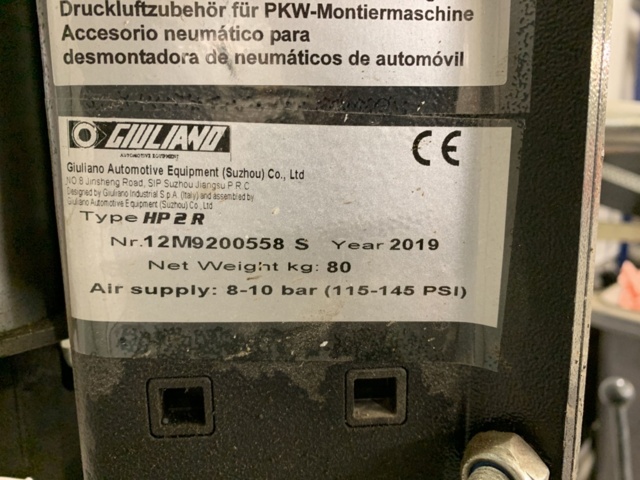 1068408-11 Automatic tire changer Giuliano SL22 PRO -2019