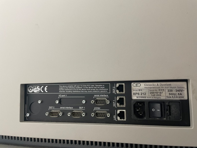 1211418-3 Banknote counter large model - Giesecke & Devrient BPS 200