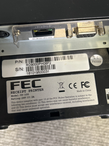 1192696-7 FEC cash register system