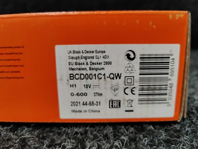 1213198-8 Multislip Black & Decker BDCDS18N-XJ Mouse 18V & Screwdriver Black & Decker BCD001C1-QW 18V