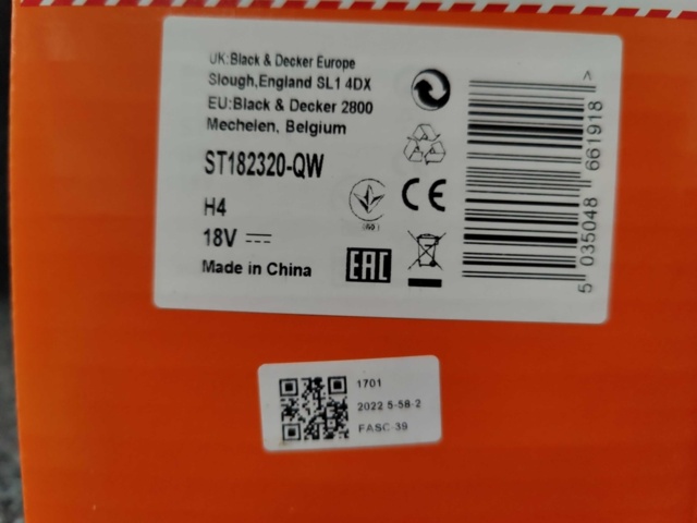 1213244-8 Grass trimmer Black & Decker ST182320-QW 18V