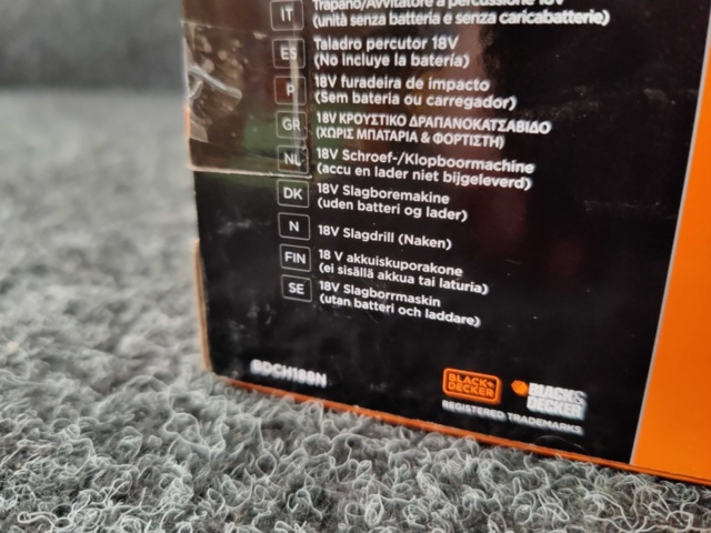 1213240-4 Slagborrmaskin Black & Decker BDCH188N-XJ