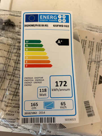 1192702-9 TV 65" incl. wall bracket Digihome