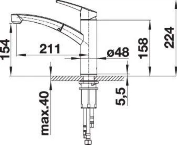 1206001-2 Blanco Nea S kitchen mixer silgranit alumetallic