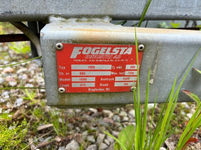 1134581-13 Fogelsta Boat Trailer
