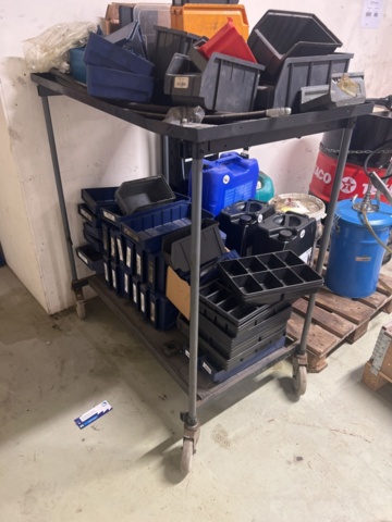 1178790-8 Sheet metal shelf for disassembly and 1 trolley