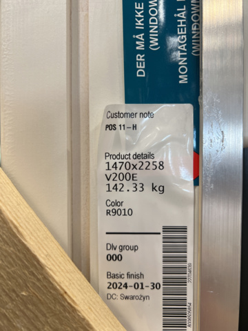 1213735-13 3 window parts, Velfac 1470x2258