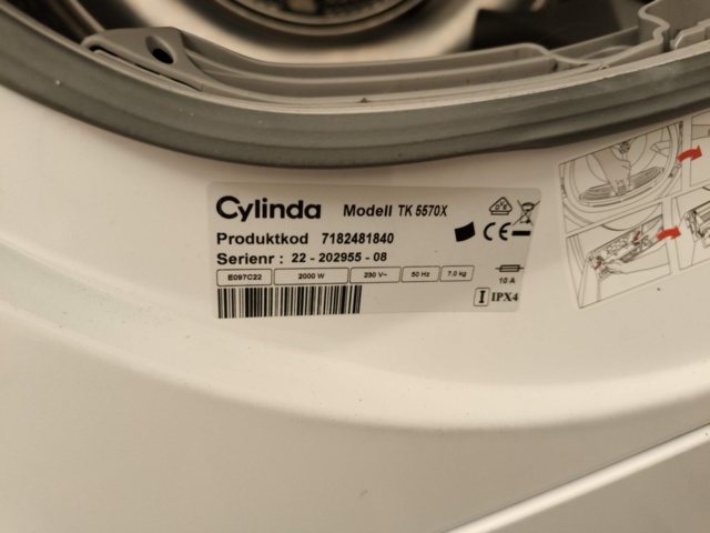 1129420-8 Washing machine & tumble dryer Cylinda