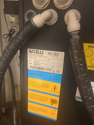 1178851-3 Carbonated machine with water dispenser - Celli TeMix-15/7