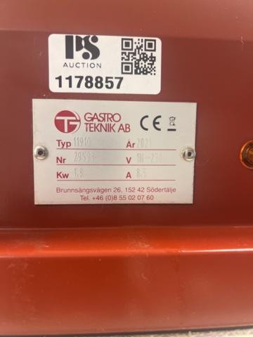 1178857-2 Värmeskåp Gastroteknik 119110 -2021