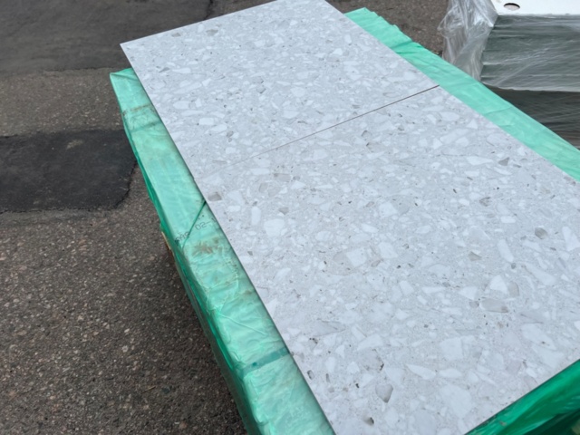 1214416-1 Terazzo light gray tiles / granite ceramics 50 sq.m