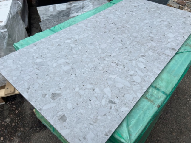 1214416-2 Terazzo light gray tiles / granite ceramics 50 sq.m