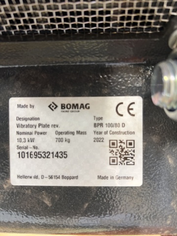1121906-5 Bomag BPR 100/80D NEW Vibratory roller (toad)