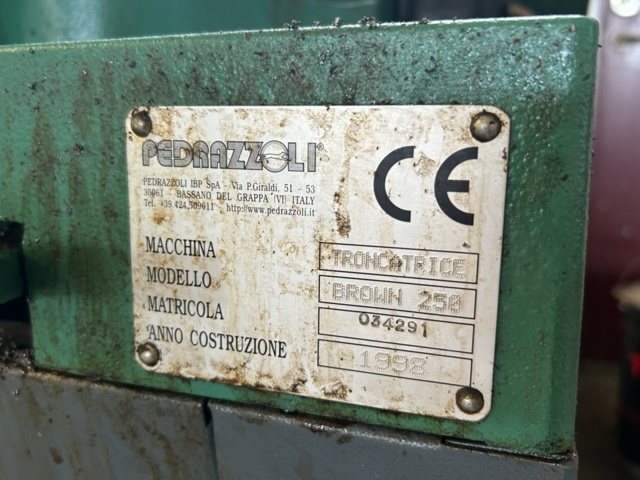 1144602-8 Metal saw Pedrazzoli Tronacatrice Brown 250 - 1998