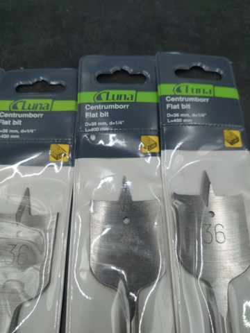 1215740-3 8 st Luna centrumborr med sexkantfäste  - Frakt ingår