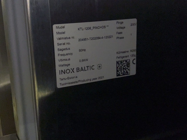 1177840-5 Cold storage bench Inox Baltic KTL-1206 on wheels - 2021