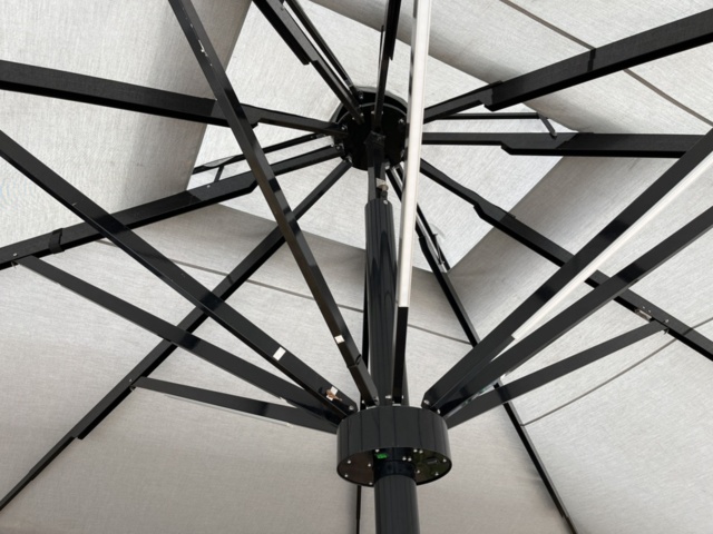 1086063-6 Parasol with mounted heating lamps 4 pcs - Caravita