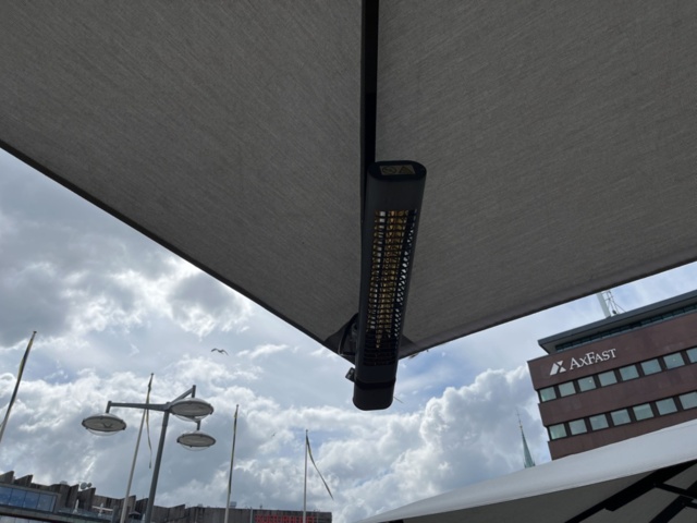 1086063-7 Parasol with mounted heating lamps 4 pcs - Caravita