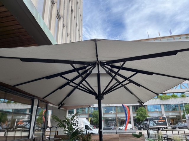 1086063-8 Parasol with mounted heating lamps 4 pcs - Caravita