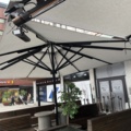 1086063-15 Parasol with mounted heating lamps 4 pcs - Caravita