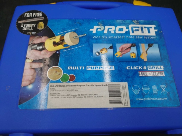 1210290-4 Pro-Fit hole saw set 10 pieces - Shipping included