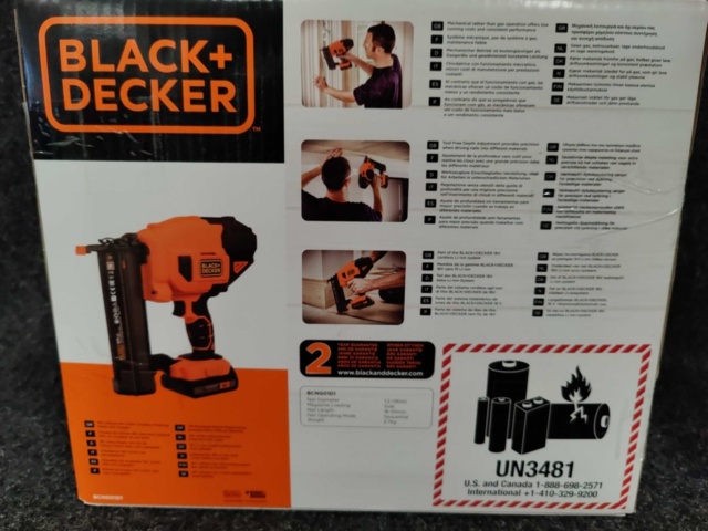 1217043-3 Nail gun Black & Decker BCNG01D1QW 18V