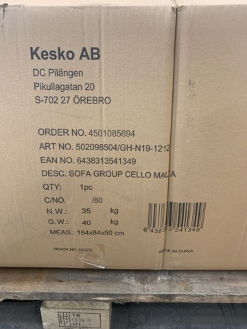 1212573-4 Sofa group Cello Malta