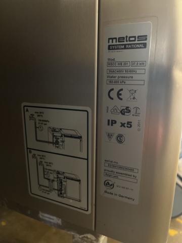 1171007-5 Kombi-ugn, Metos MSCC WE 201 med vagn