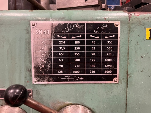 1145435-9 Lathe, TOS SN 40 B