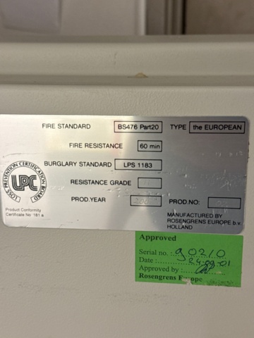 1153584-4 Rosengren's The European safe