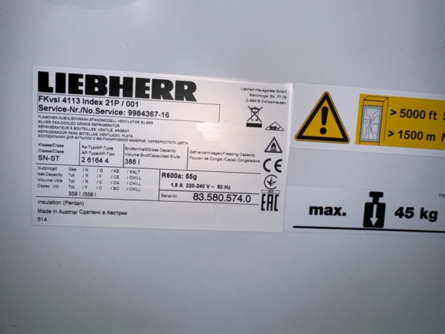 1153589-2 Liebherr Exposure refrigerator FKvsl 4113