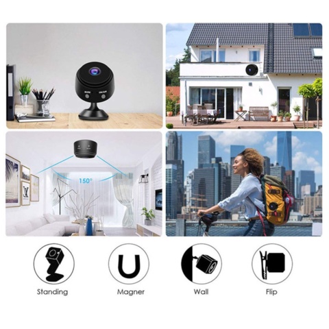 1218031-2 3 mini surveillance camera, Wifi, 1080P, DVR, Remote control, Night vision - Shipping included