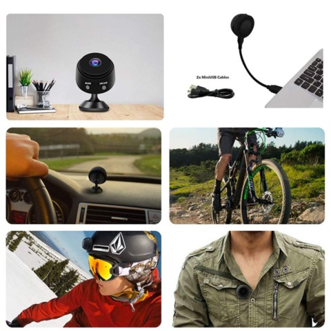1218031-3 3 mini surveillance camera, Wifi, 1080P, DVR, Remote control, Night vision - Shipping included