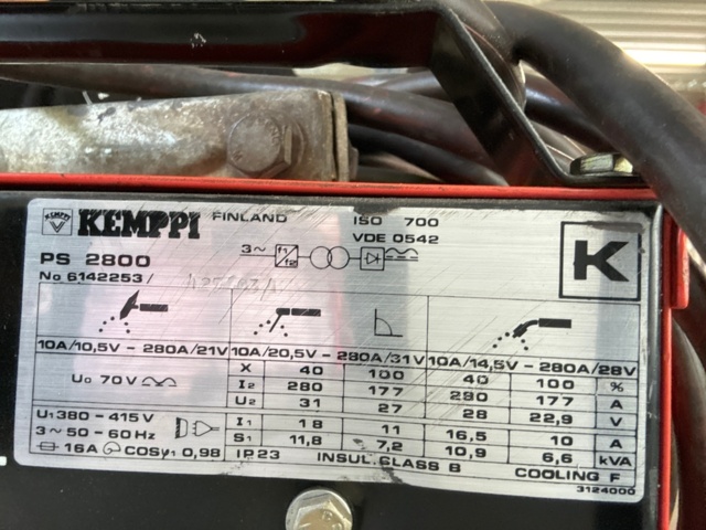 1151439-2 Stick welder Kemppi PS 2800
