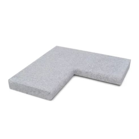 1219087-1 Granite pool curbstone inner corner Porto gray 500x250x50 mm, 28 pcs