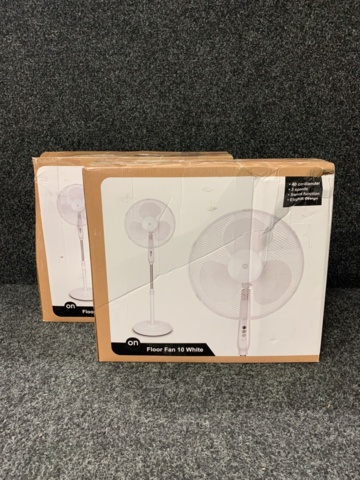 1216968-3 2 st Golvfläktar ON Floor Fan 10 White