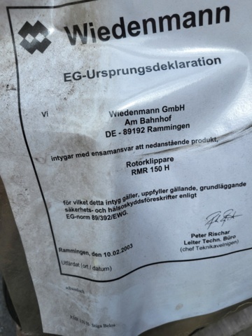 1216632-5 Weidenmann Rotary Mower