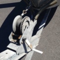 1035933-37 Buster aluminum boat on trailer and 4-stroke engine