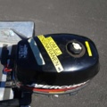 1035933-25 Buster aluminum boat on trailer and 4-stroke engine