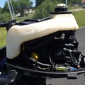 1035933-31 Buster aluminum boat on trailer and 4-stroke engine