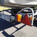 1035933-39 Buster aluminum boat on trailer and 4-stroke engine
