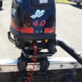 1035933-26 Buster aluminum boat on trailer and 4-stroke engine