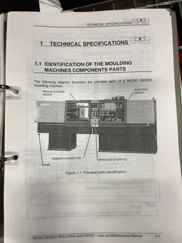 1145479-23 Plastic injection molding machine, Sandretto Micro 40