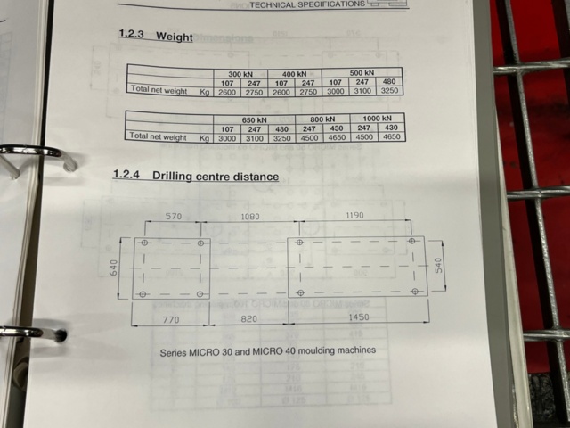 1145479-26 Plastic injection molding machine, Sandretto Micro 40