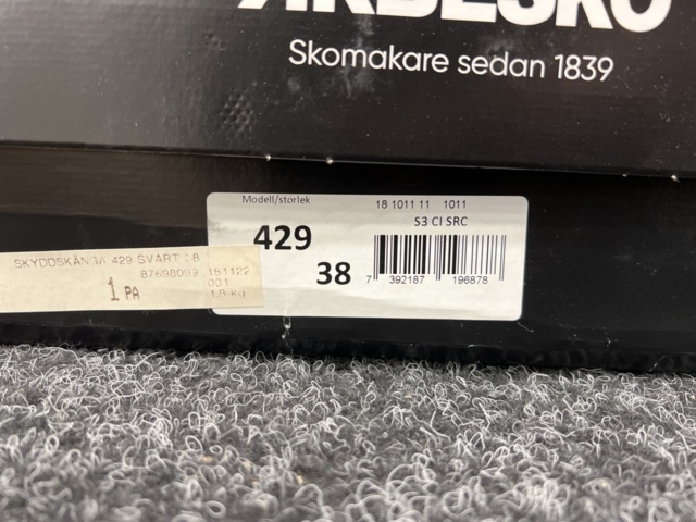 1219506-5 Skyddskänga Arbesko 429, Strl 38