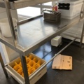 1206243-4 Dish sorting bench with shelf