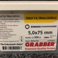 1220649-3 3 st Förpackningar Trallskruv 5.0x75, Grabber TREX C4