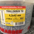 1220857-2 2 st Förpackningar Trallskruv TU 4.3x42 mm, Grabber