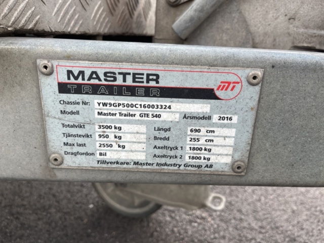 1205409-16 Trailer, Master Trailer GTE 540